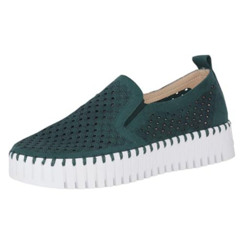Isle Jacobsen~Platform Tulip Low Top 
Flats Loafer in Beetle size 40